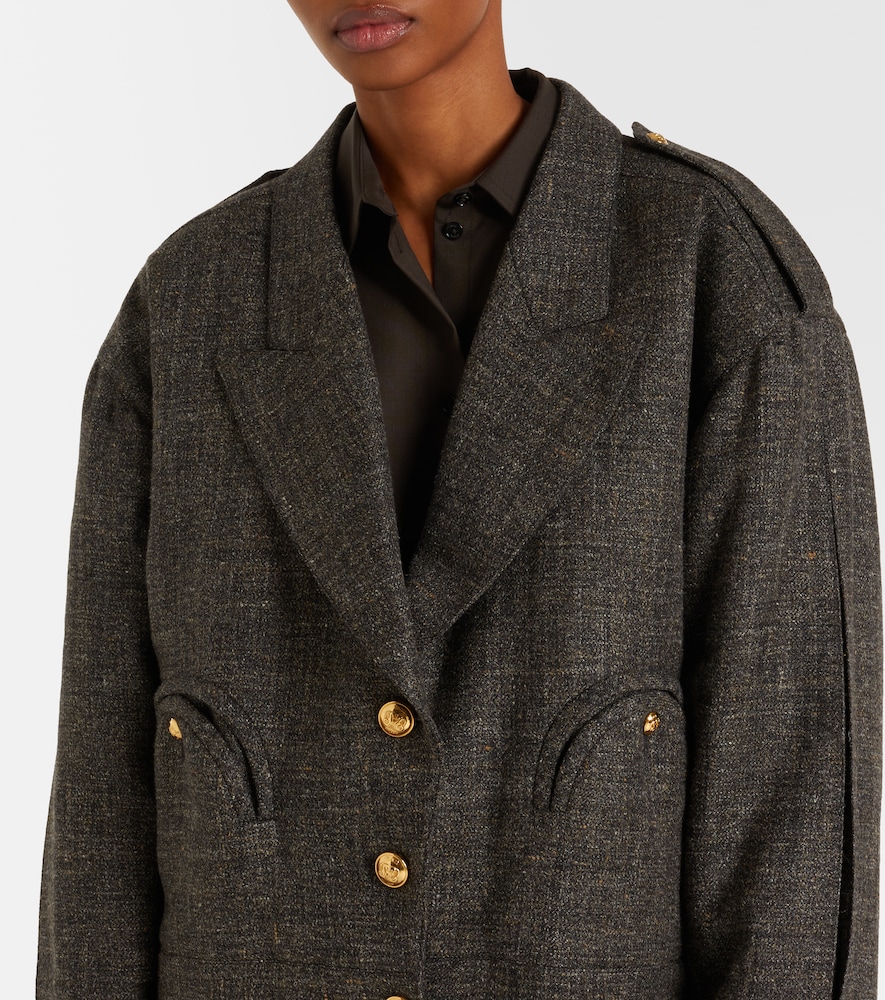Blazé Milano Gloriana Charlotte wool and linen-blend tweed jacket
