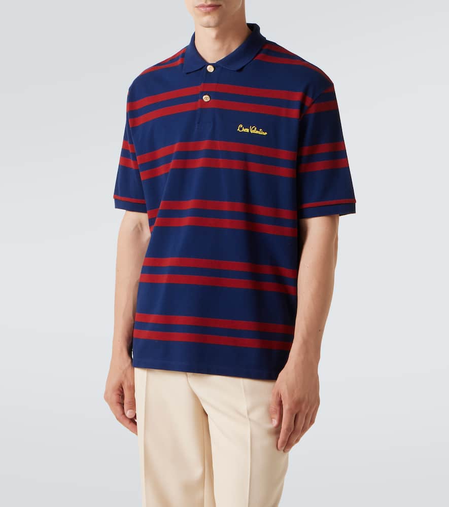 Chez striped cotton polo shirt