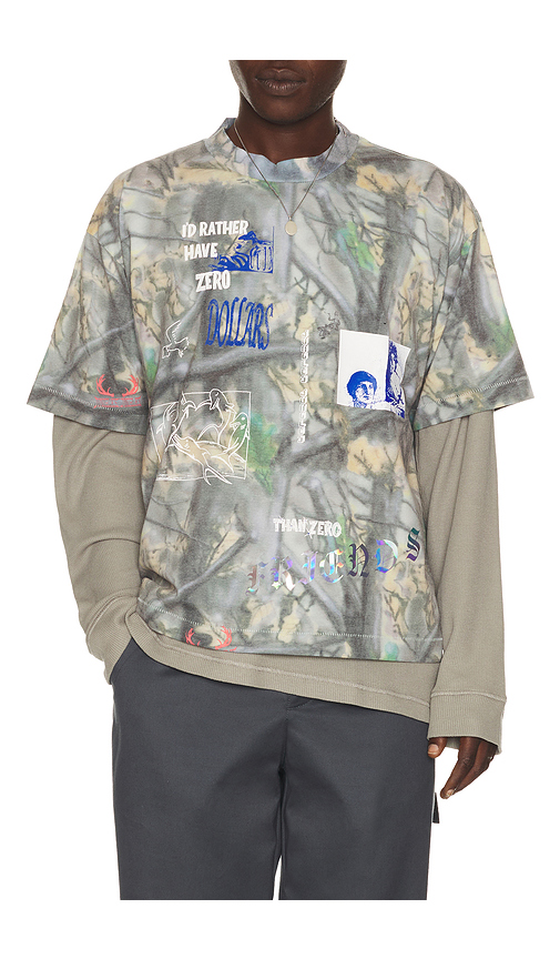 Jungles Id Rather Camo Tee in Brown. L. Also in M, S, XL/1X