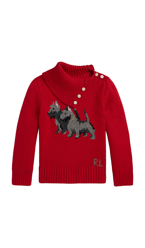 Polo Ralph Lauren STRICK INTARSIA in Red. Größe 6. Also