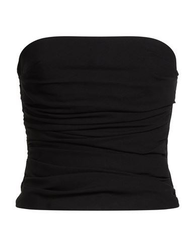 Woman Top Black Size 2 Acetate, Viscose