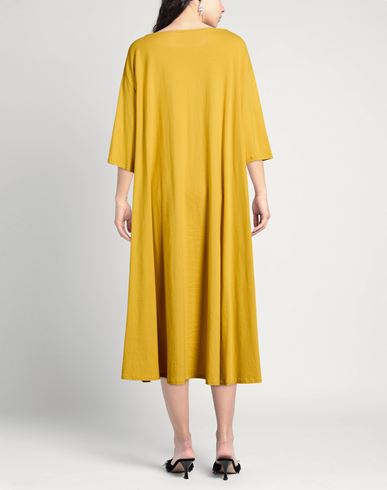 A. b Apuntob Woman Midi dress Mustard Size 2 Cotton