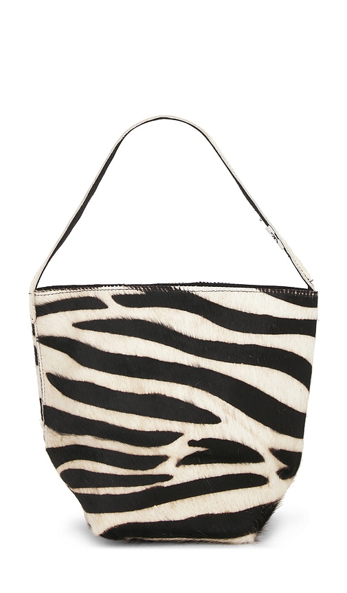 Understated Leather x REVOLVE Small Zebra Bucket Bag in Black,White