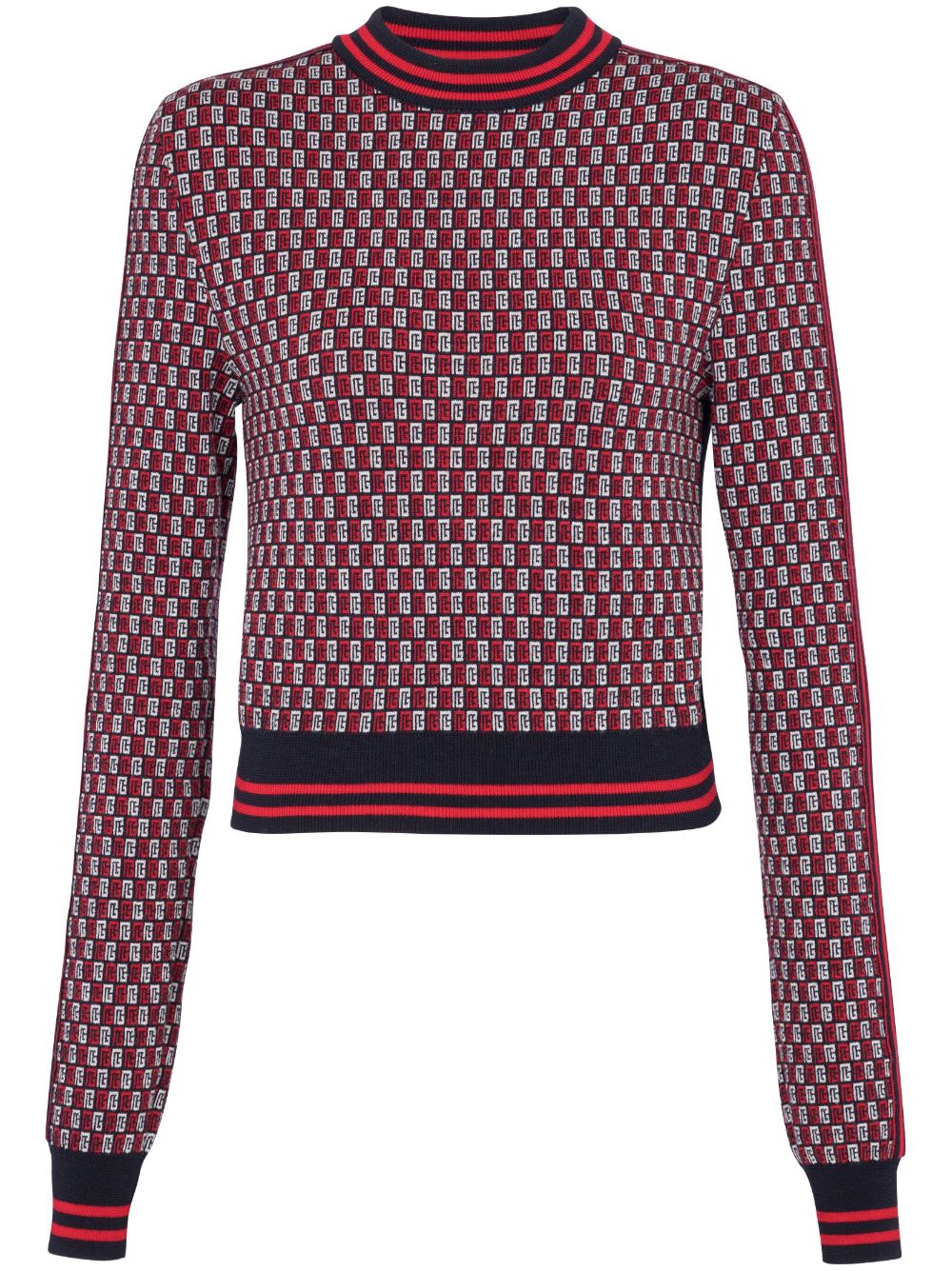 Monogram check-pattern jumper - SJQ