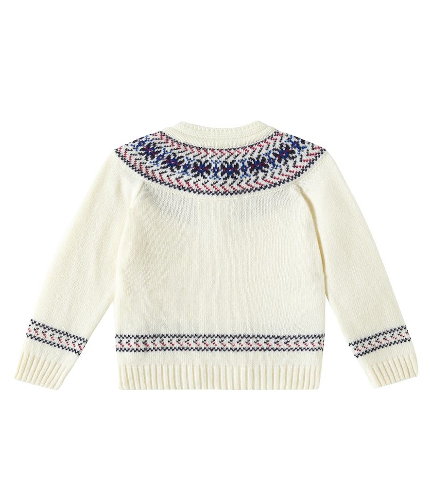 Baby Fair Isle wool-blend cardigan
