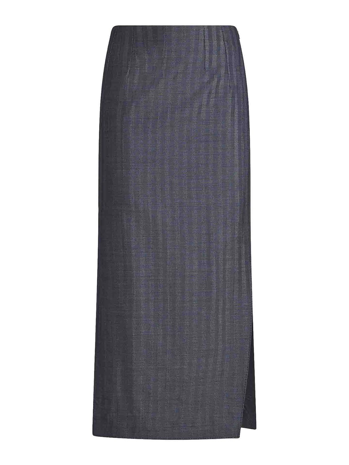 Wool Blend Pencil Skirt