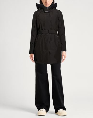 Woman Coat Black Size S Polyester, Wool, Polyamide