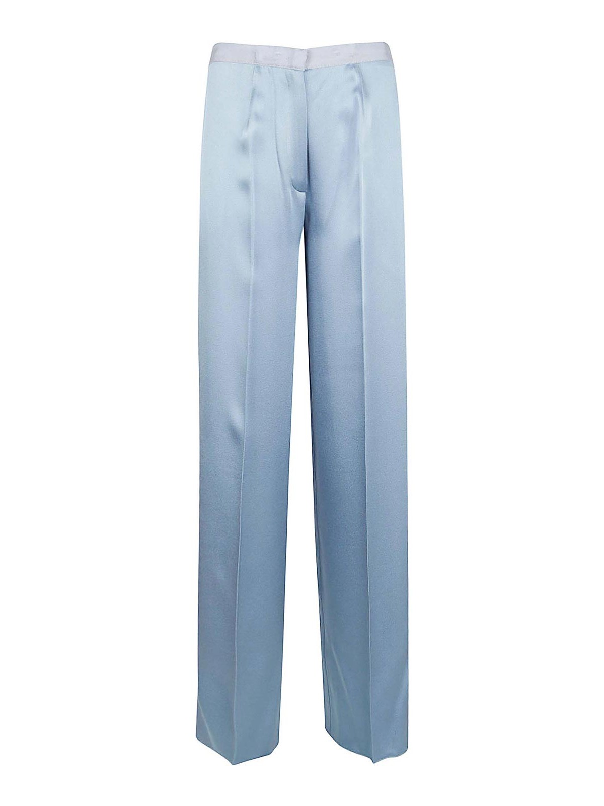 Satin High Waist Embroidered Pants