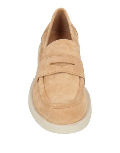 Woman Loafers Beige Size 6 Leather