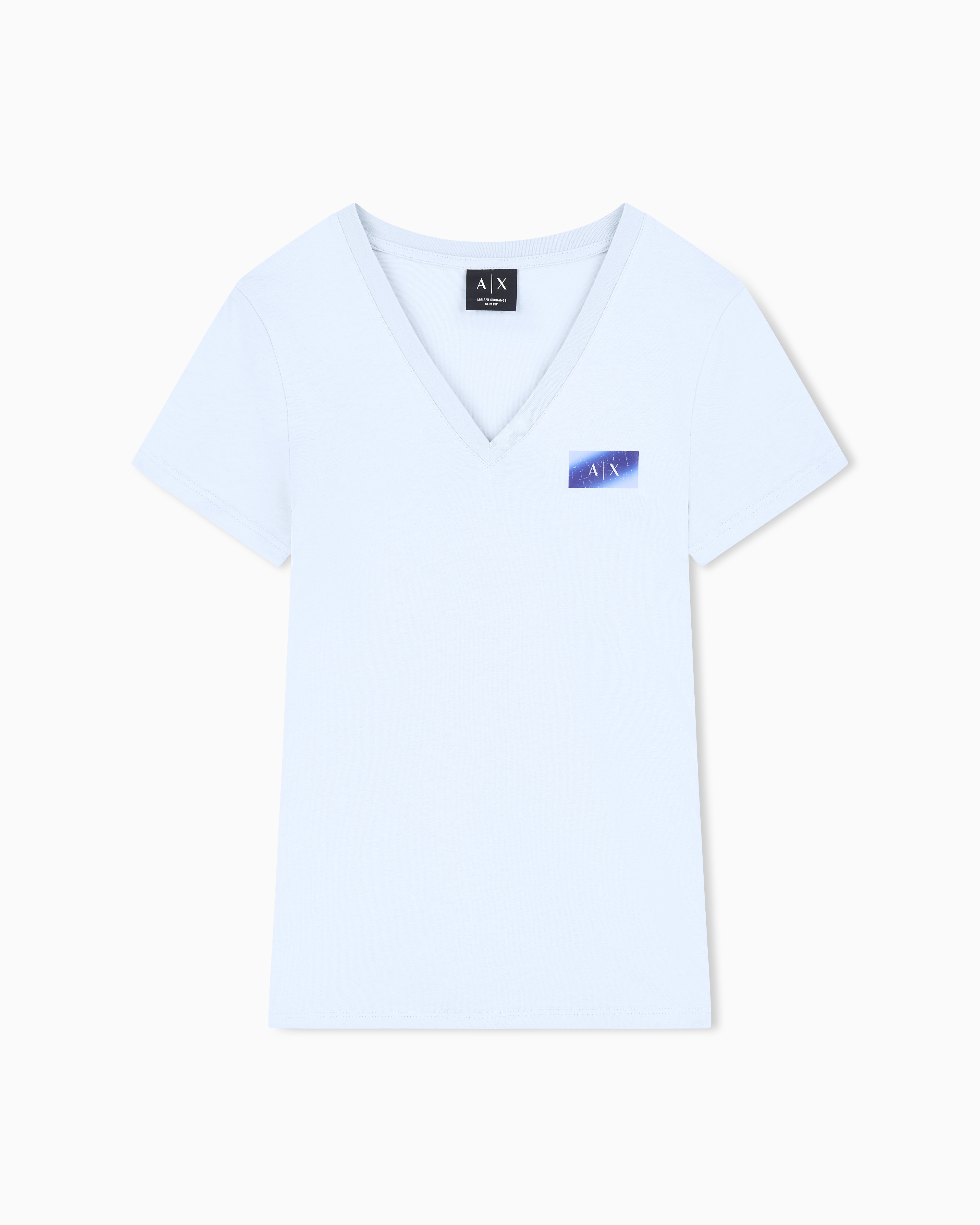 Slim-fit T-shirt in solid-color cotton jersey