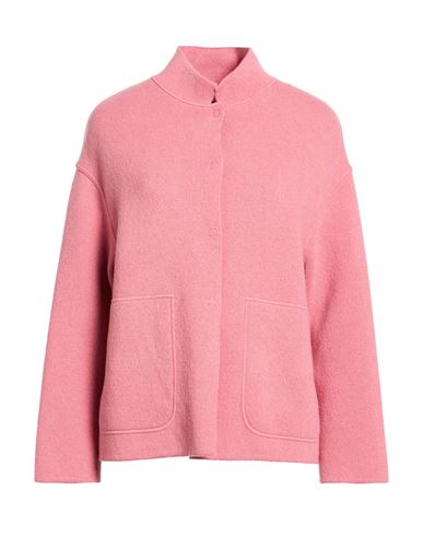 Woman Jacket Coral Size 10 Virgin Wool, Nylon