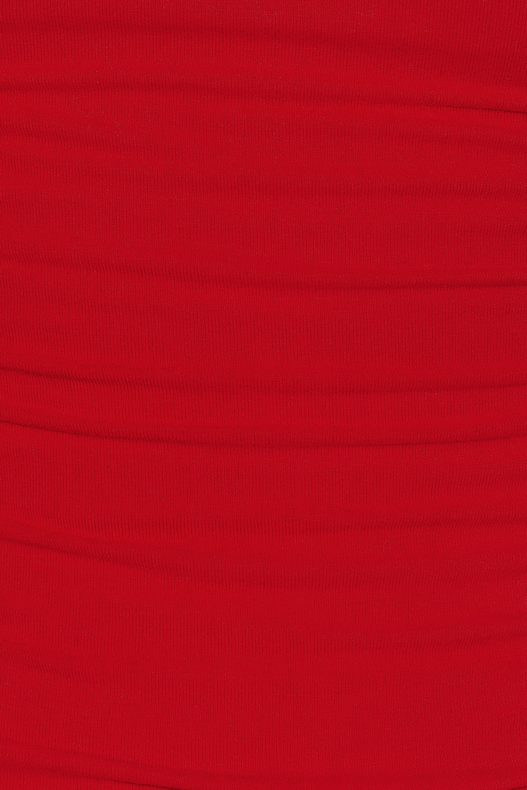 SuperSoft Ruched Back Top - Red - Women Clothing