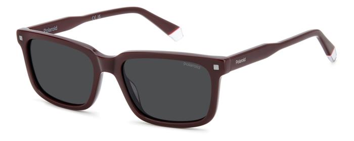 Polarized Grey Rectangular Mens Sunglasses PLD 4174/S/X 0LHF/M9 55