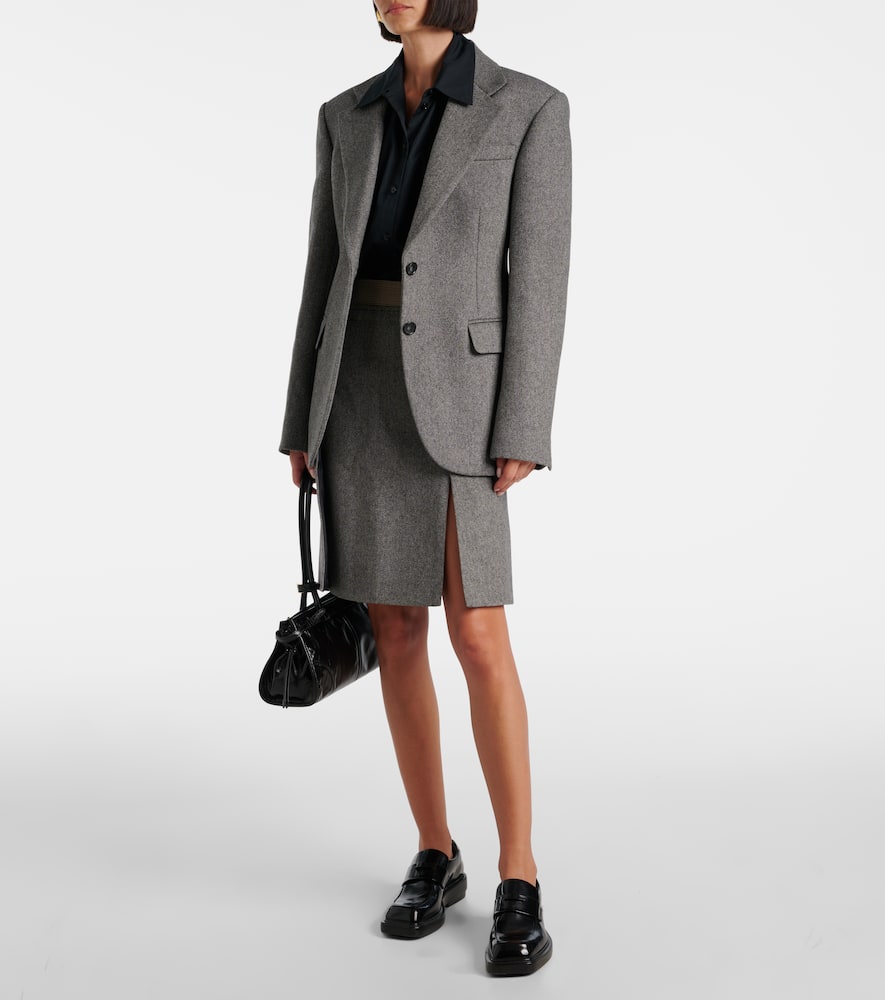 Riga tweed midi skirt