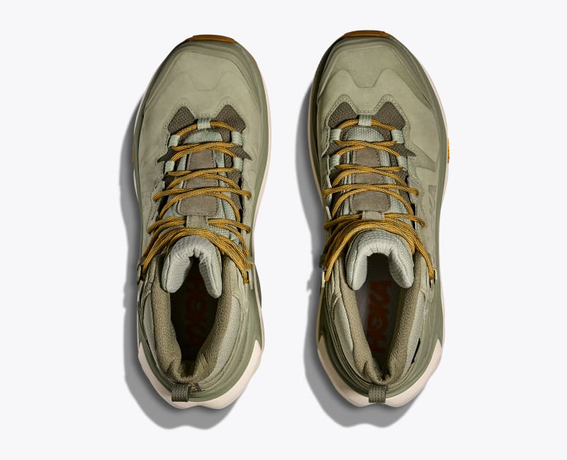 HOKA Men's Kaha 3 GTX Shoes in Sea Moss/Oat Milk