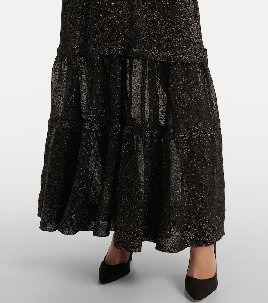 Polly off-shoulder jersey maxi dress