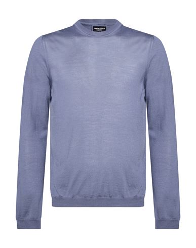 Man Sweater Slate blue Size 44 Cashmere
