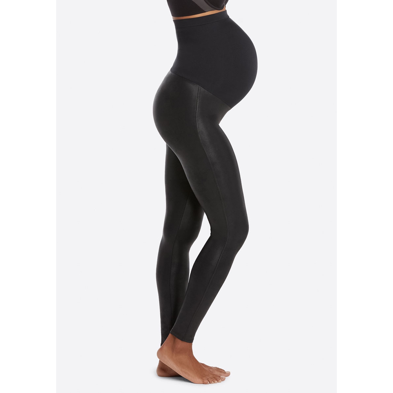 Mama Faux Leather Maternity Leggings