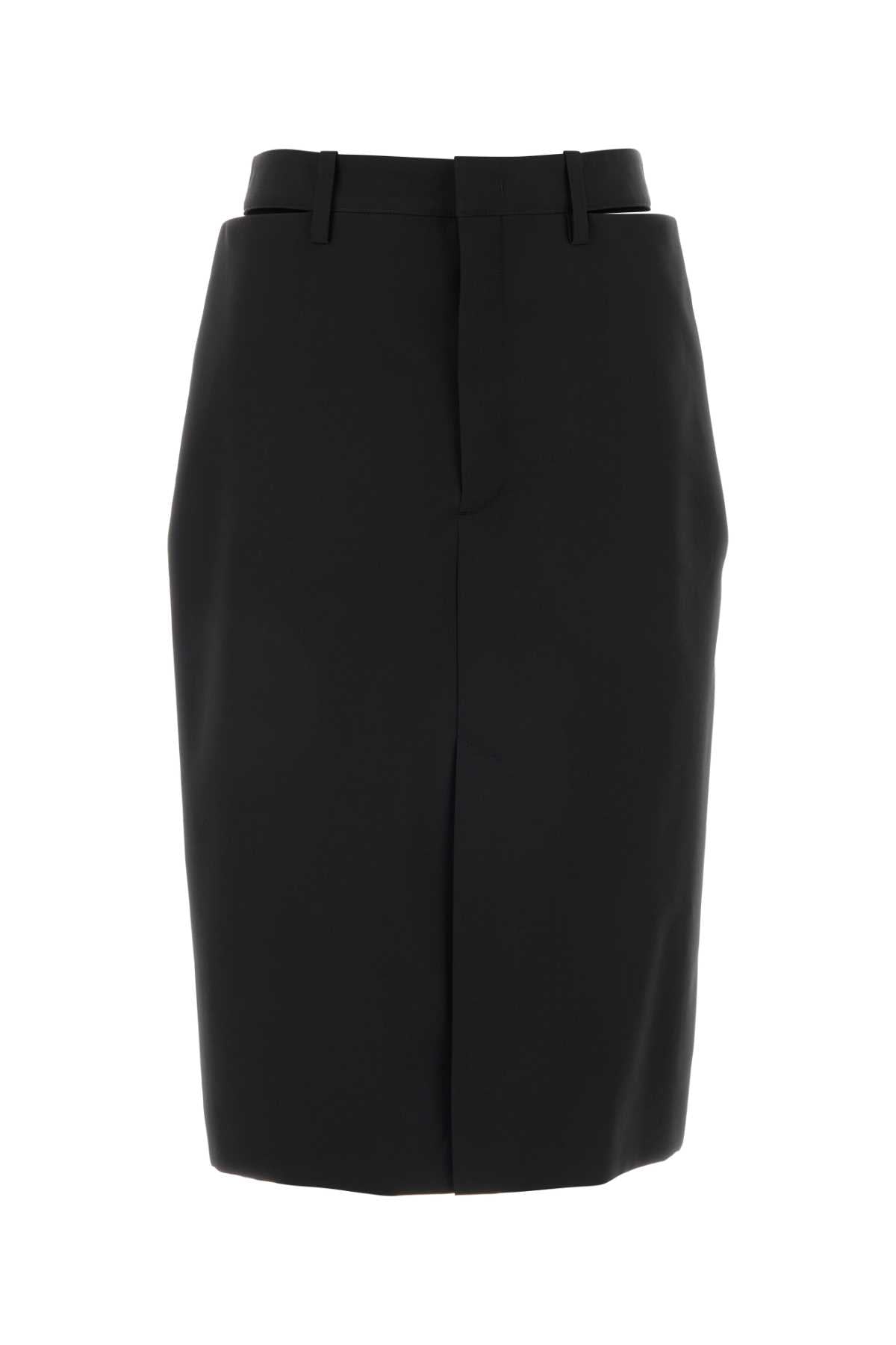 Virgin Wool Skirt — Black
