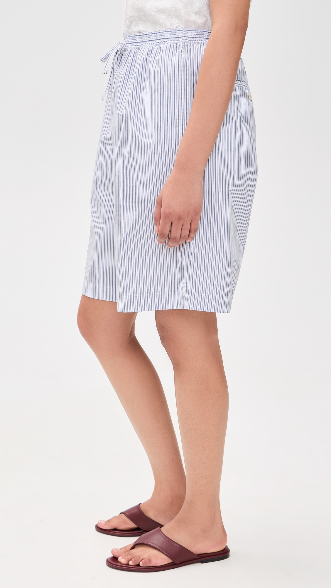 Bermuda Pajama Shorts Blue Stripe