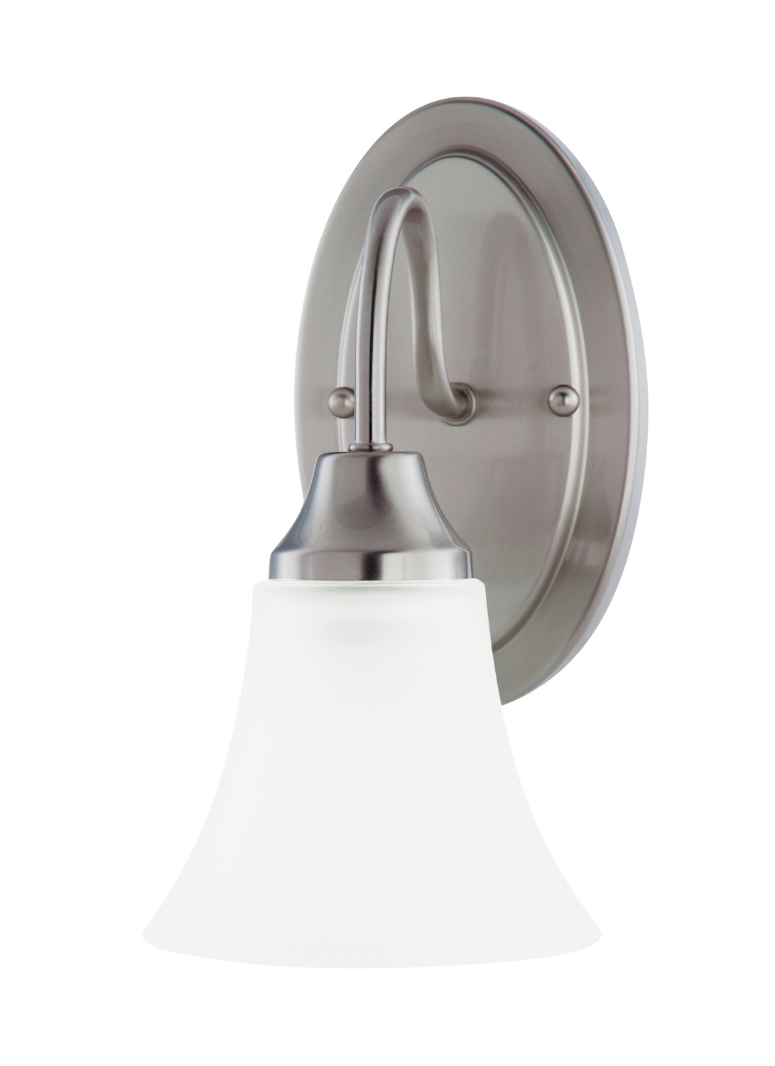 Holman 1-Light Bathroom Vanity Light Sconce in Brushed Nicke