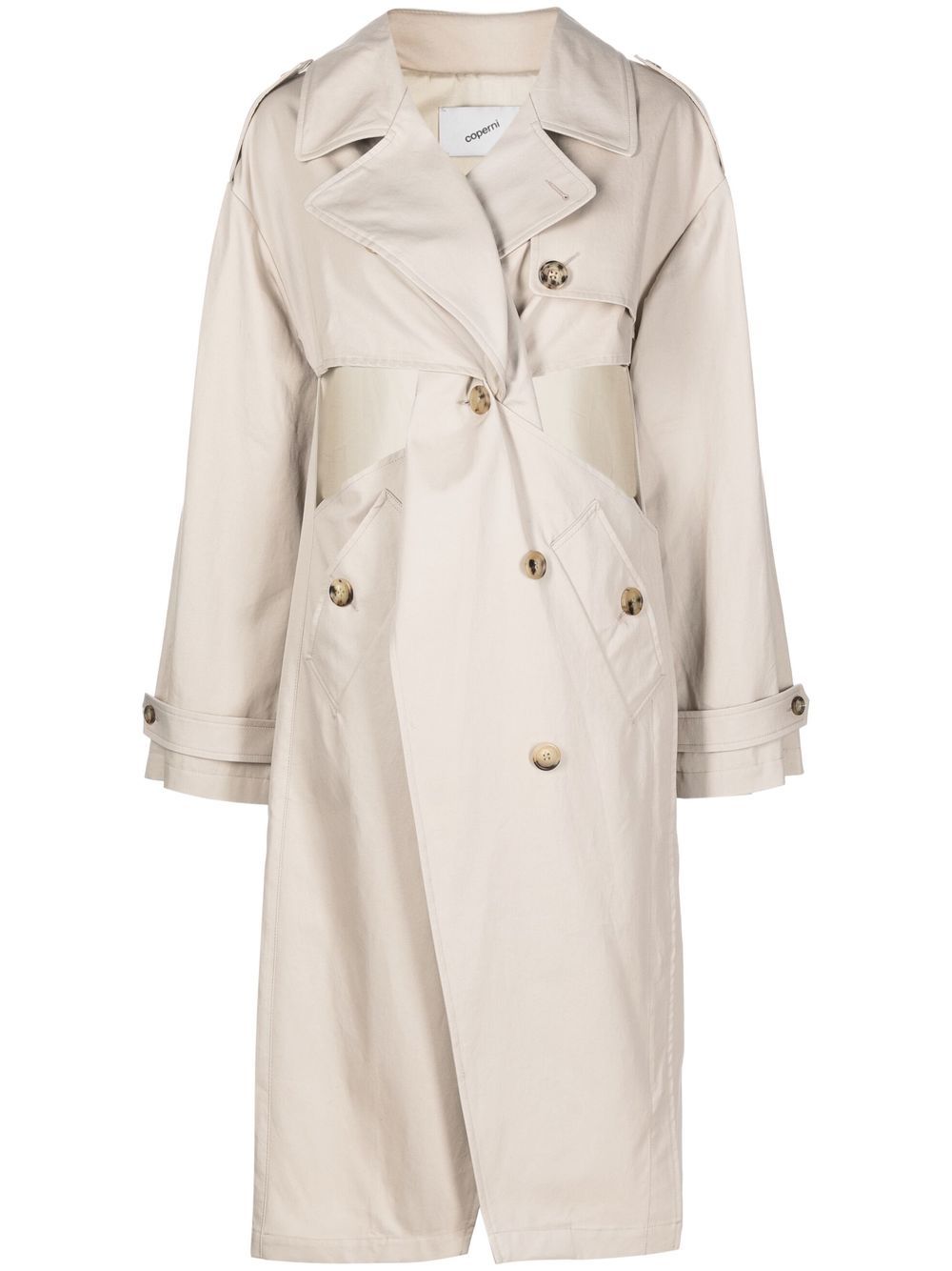 Cut-out trench-coat