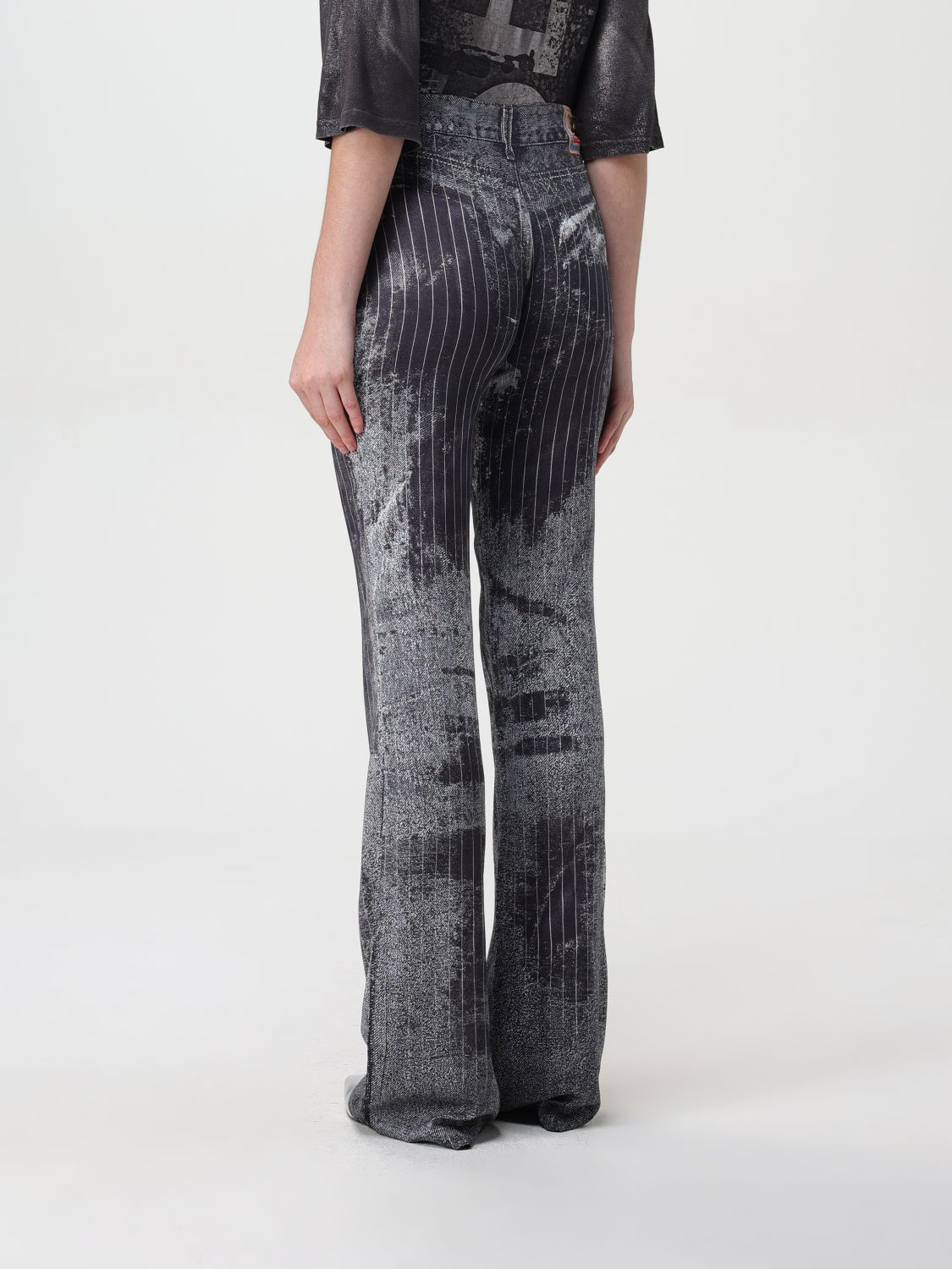 Retty pinstripe straight jeans - Black