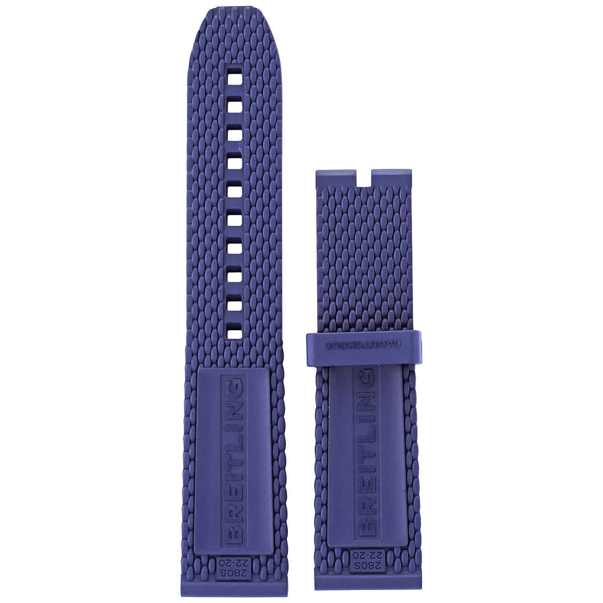 Blue Mesh Rubber Strap 22mm