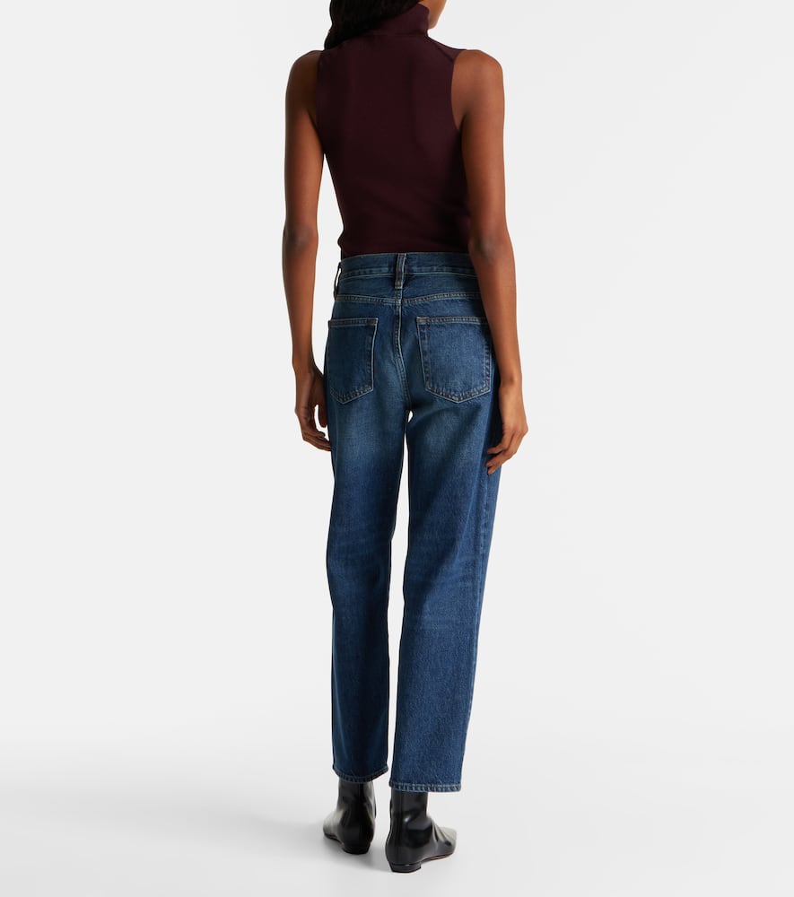 Hang high-rise straight jeans