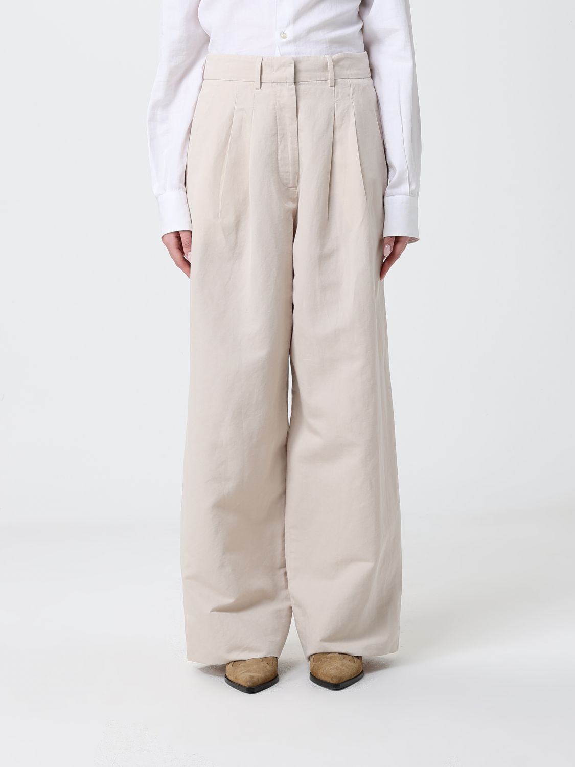 Pants Woman color Yellow Cream