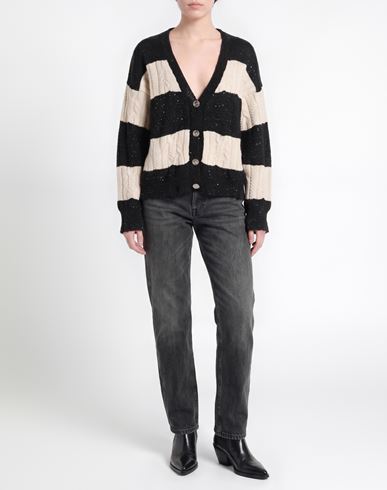 Le Volière Woman Cardigan Black Size XS/S Acrylic, Viscose, Wool, Alpaca wool, Polyester