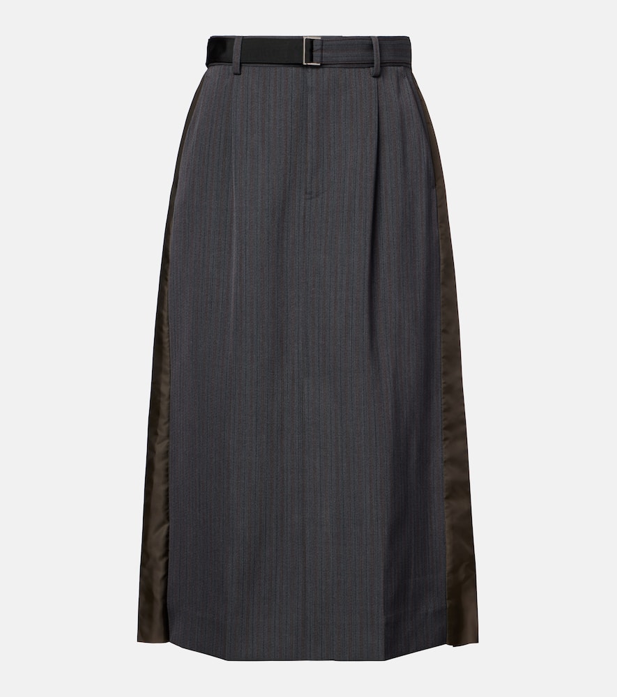 Paneled midi skirt