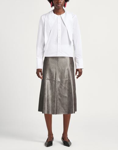 Woman Midi skirt Grey Size 6 Polyester, Polyurethane