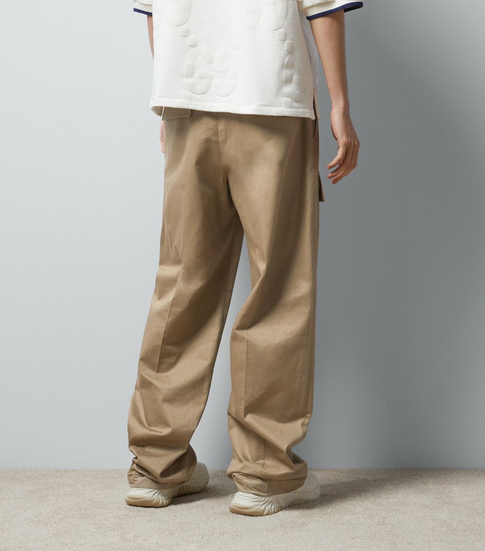 Wide-Leg Cargo Trousers