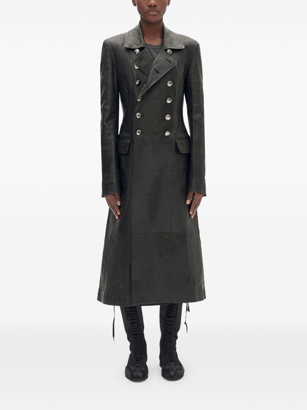 Ann Demeulemeester Adelita double-breasted trench coat - Black