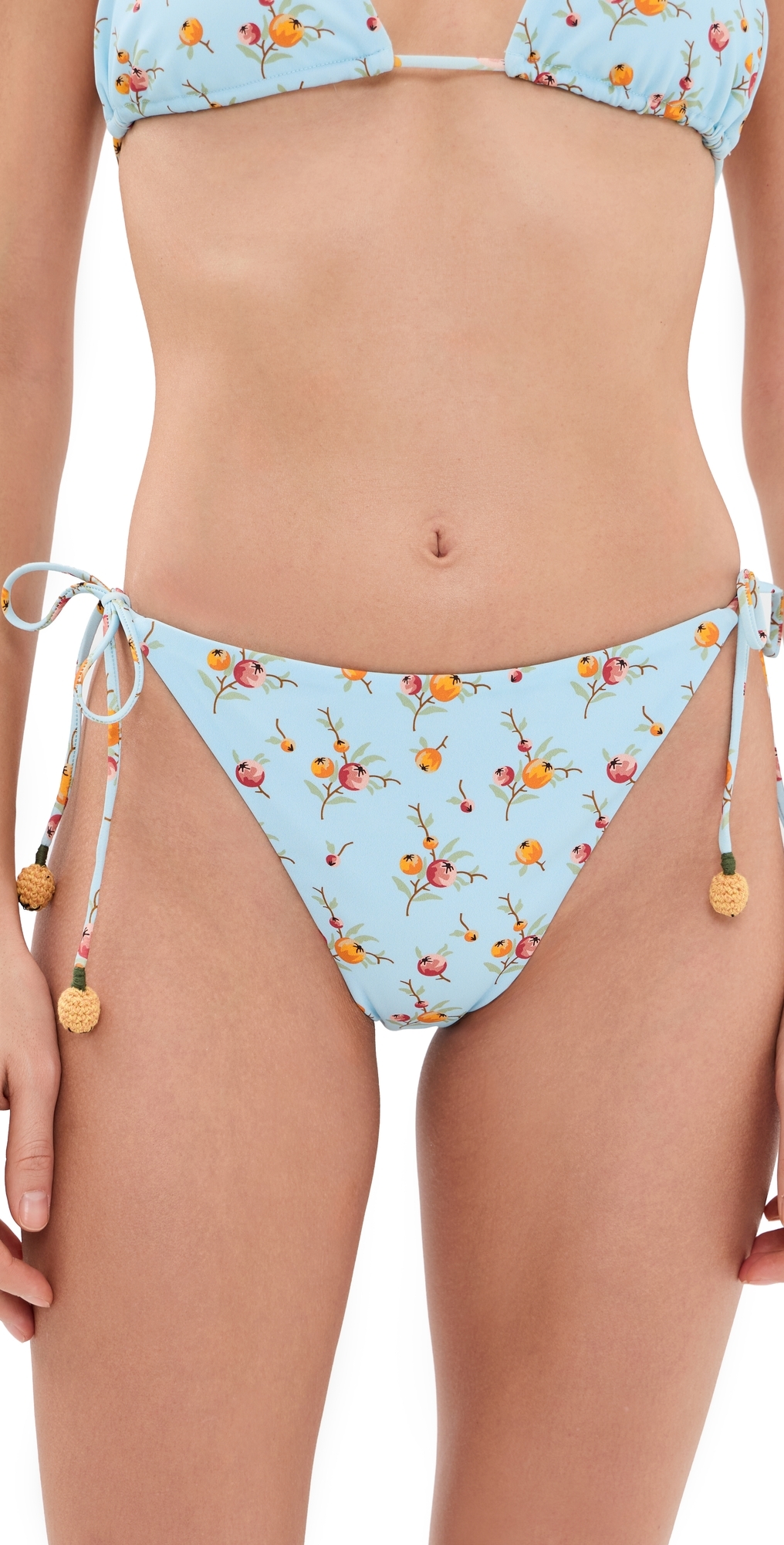 Freya Embroidered Tied Bikini Bottoms Multi
