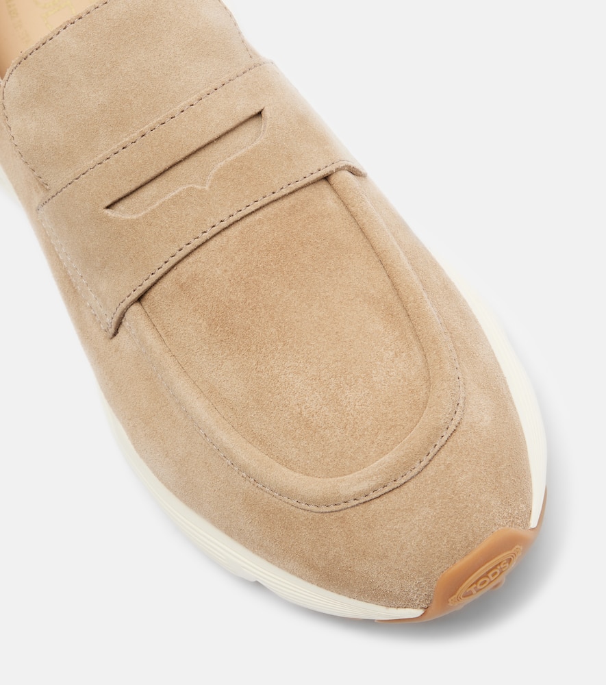 Suede slip-on shoes