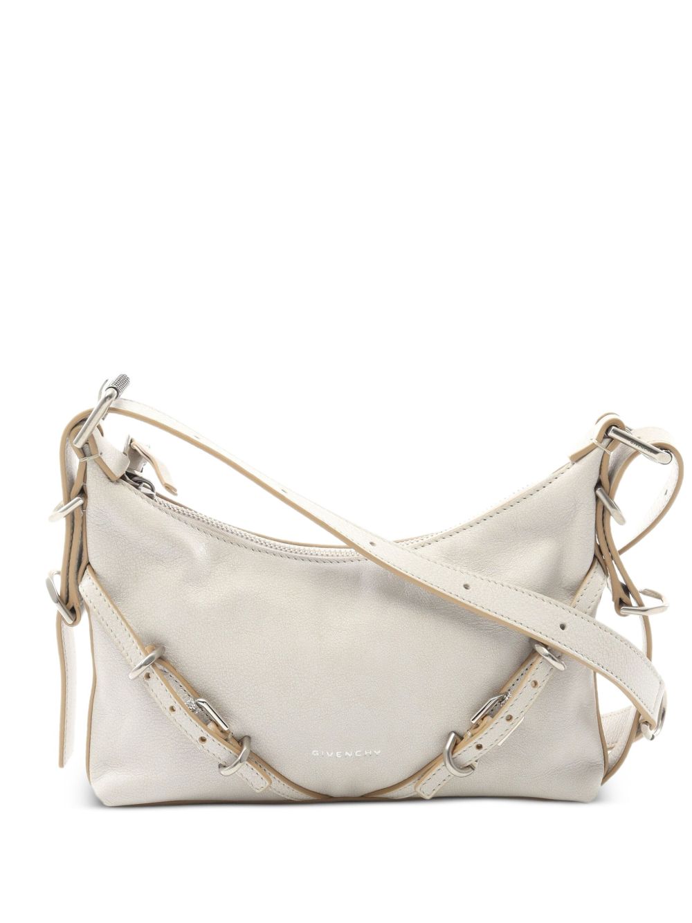 2020s leather shoulder bag - White