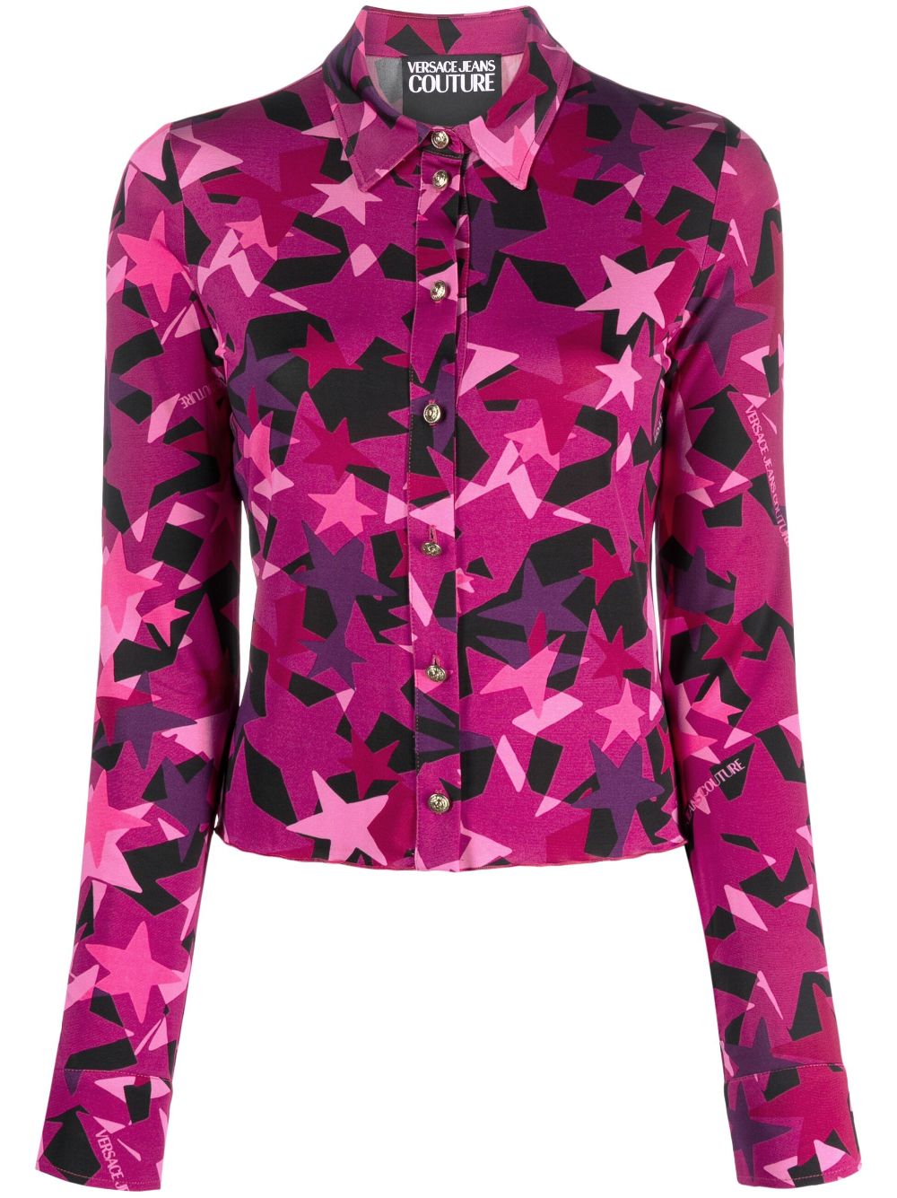 Star-print stretch shirt - Pink