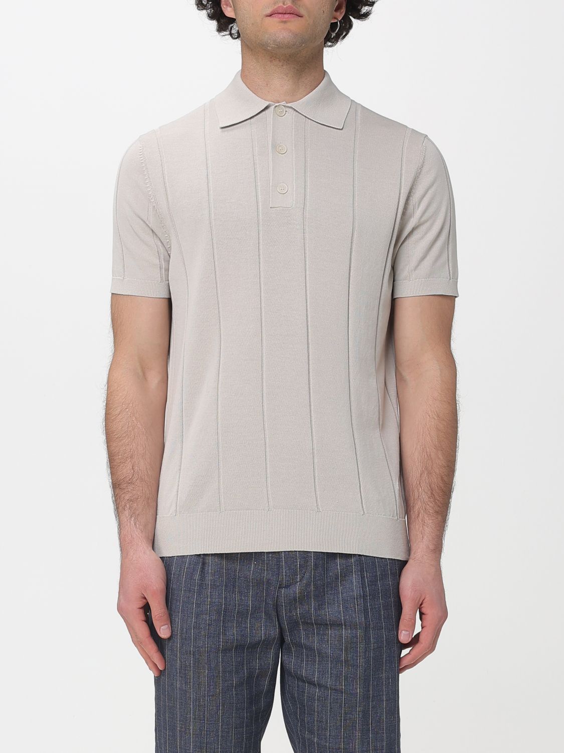 Polo Shirt Men color Beige