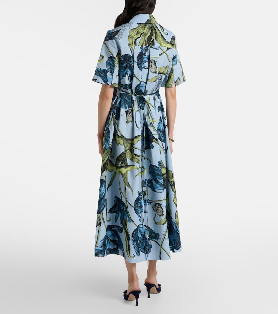 Floral cotton midi dress