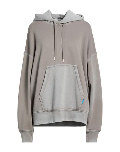 Woman Sweatshirt Grey Size L Cotton
