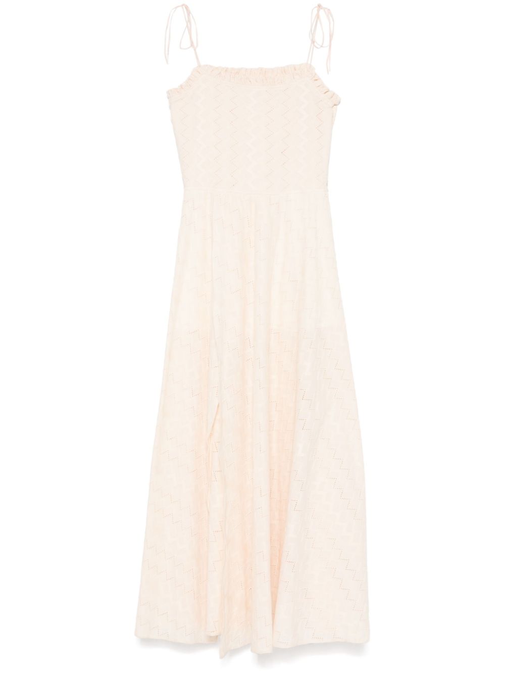 Zigzag pattern dress - Neutrals