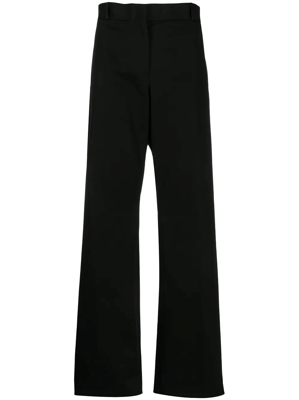 Wide-Leg Trousers — Black