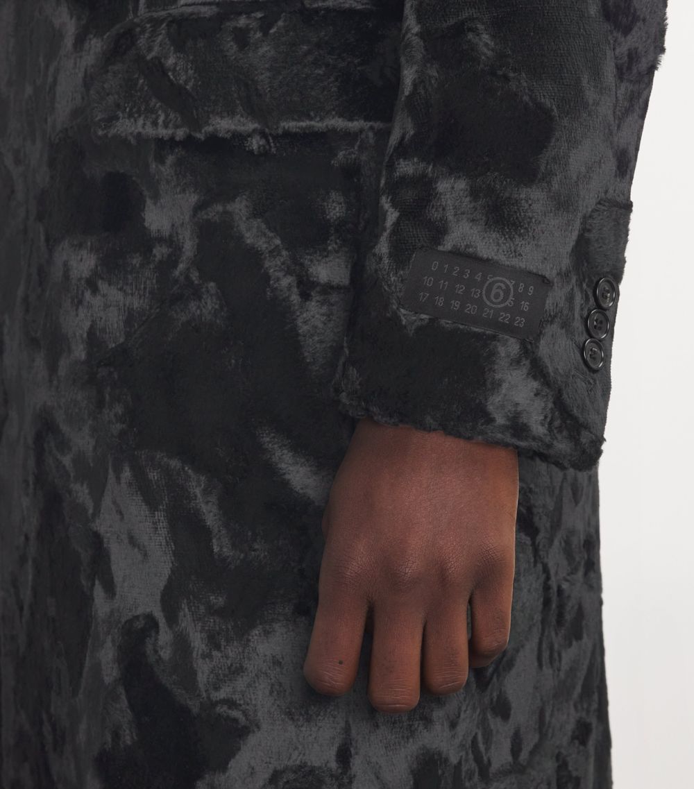Faux Fur Double-Breasted Coat