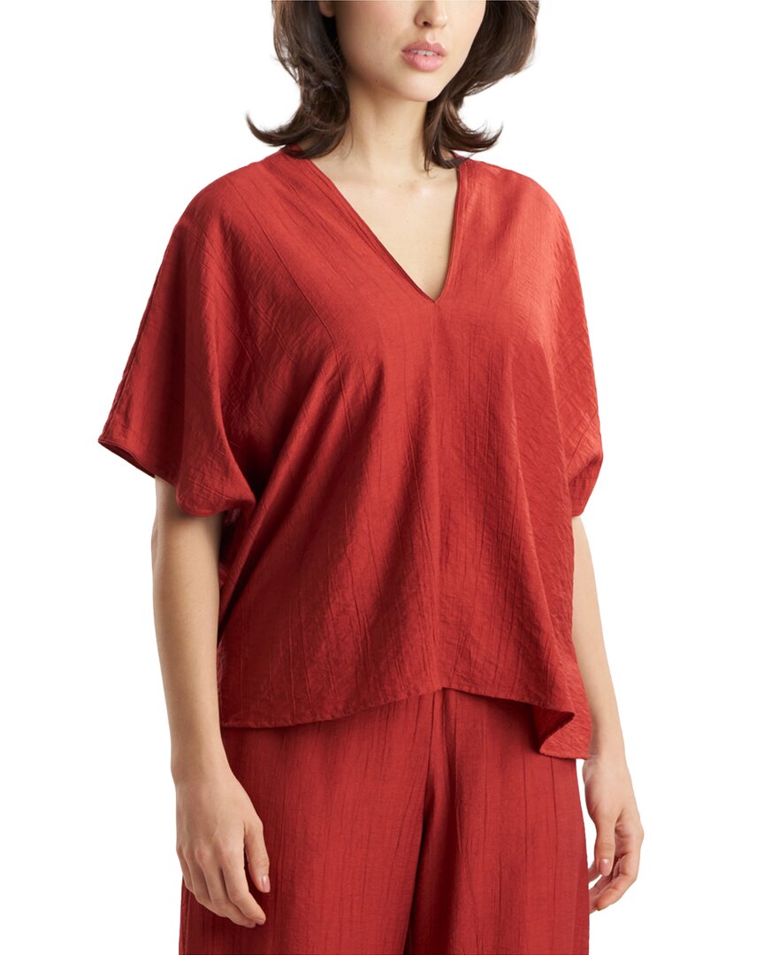 Terra Foil Crinkle Caftan Shirt