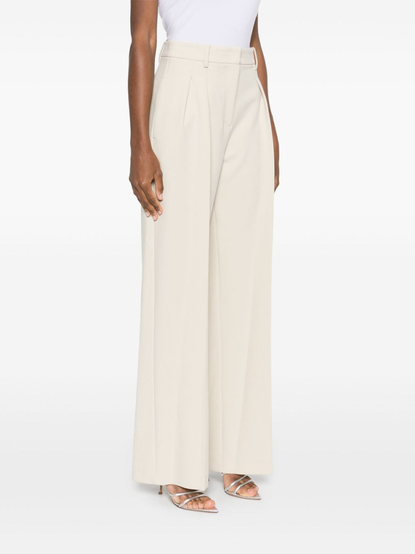 Beige tailored trousers