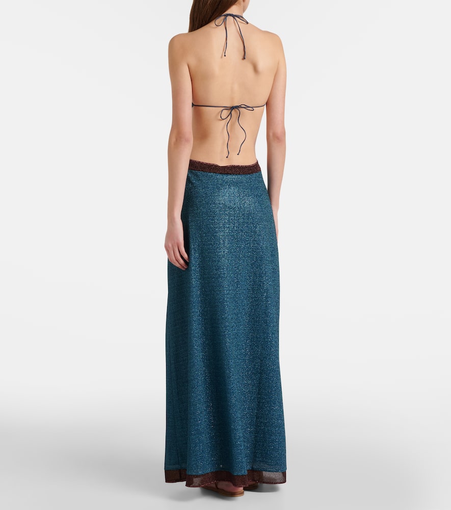 Oséree Lumière cutout halterneck maxi dress
