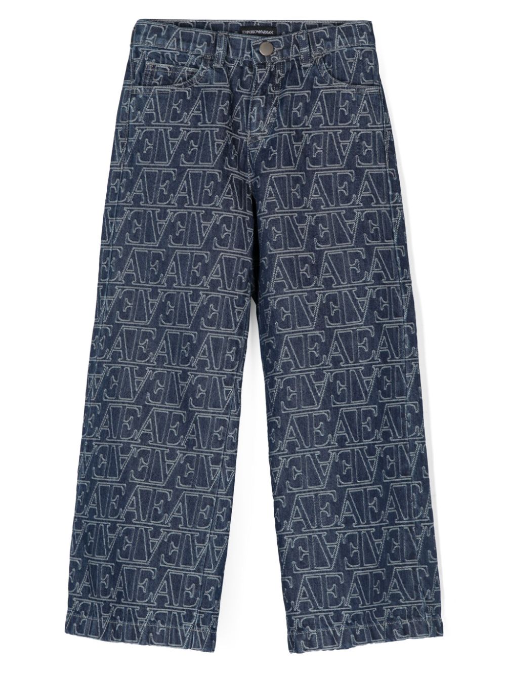 Logo-embroidered jeans - Blue
