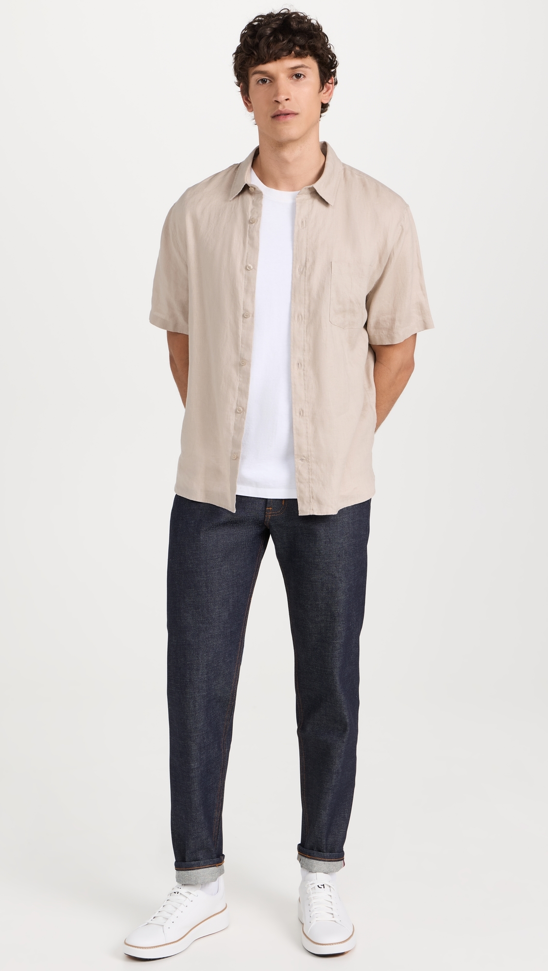 Easy Guy Dirty Fade Selvedge Jeans Indigo x White